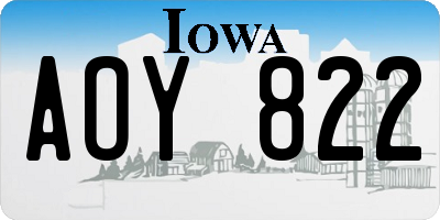 IA license plate AOY822