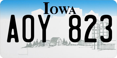 IA license plate AOY823
