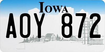 IA license plate AOY872