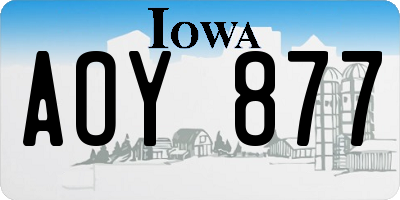 IA license plate AOY877