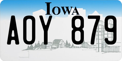 IA license plate AOY879