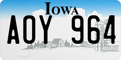 IA license plate AOY964