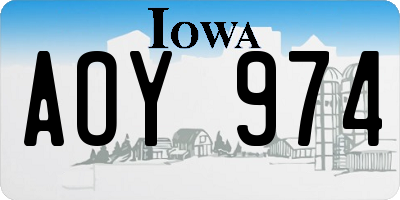 IA license plate AOY974