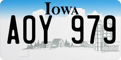 IA license plate AOY979