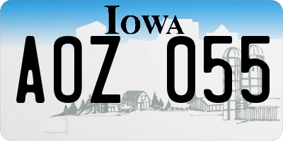 IA license plate AOZ055