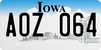 IA license plate AOZ064