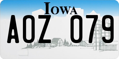 IA license plate AOZ079