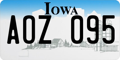 IA license plate AOZ095