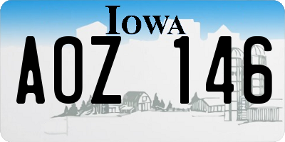 IA license plate AOZ146