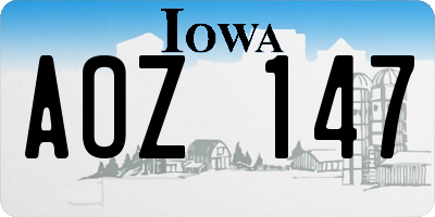 IA license plate AOZ147