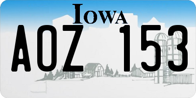 IA license plate AOZ153