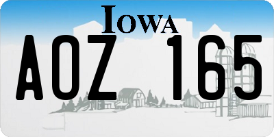 IA license plate AOZ165