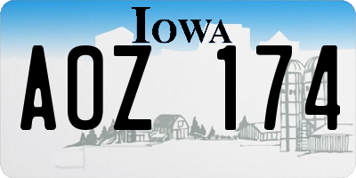 IA license plate AOZ174