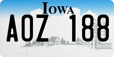 IA license plate AOZ188