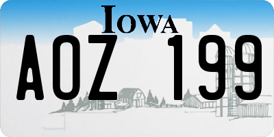 IA license plate AOZ199