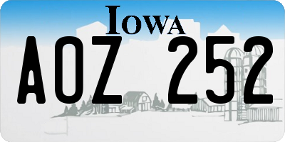 IA license plate AOZ252
