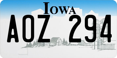 IA license plate AOZ294