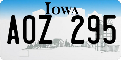 IA license plate AOZ295