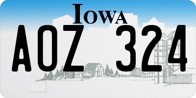 IA license plate AOZ324
