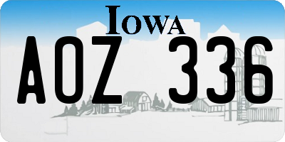 IA license plate AOZ336