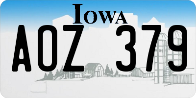 IA license plate AOZ379
