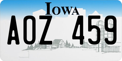 IA license plate AOZ459