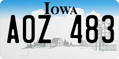 IA license plate AOZ483