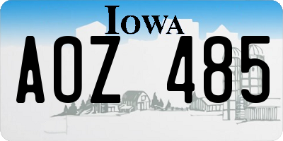 IA license plate AOZ485