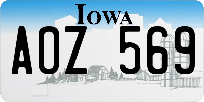 IA license plate AOZ569