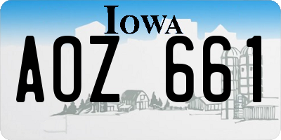 IA license plate AOZ661