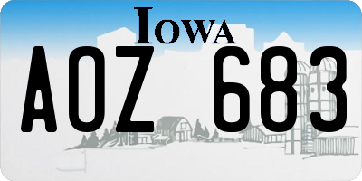 IA license plate AOZ683