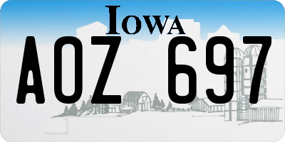 IA license plate AOZ697