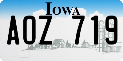 IA license plate AOZ719