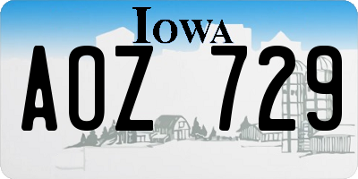 IA license plate AOZ729