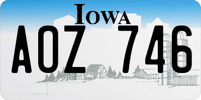 IA license plate AOZ746