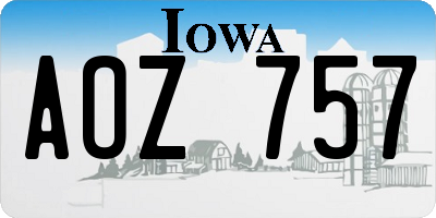 IA license plate AOZ757