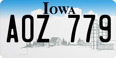 IA license plate AOZ779