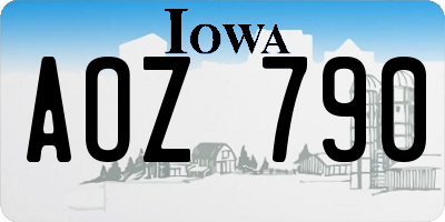 IA license plate AOZ790