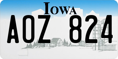 IA license plate AOZ824