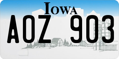 IA license plate AOZ903