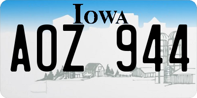 IA license plate AOZ944