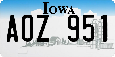 IA license plate AOZ951