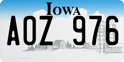 IA license plate AOZ976