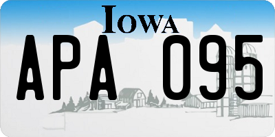 IA license plate APA095