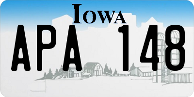 IA license plate APA148