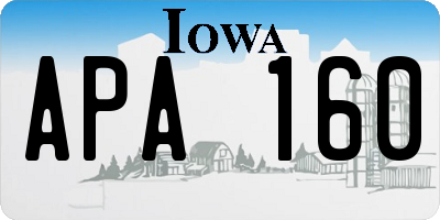 IA license plate APA160