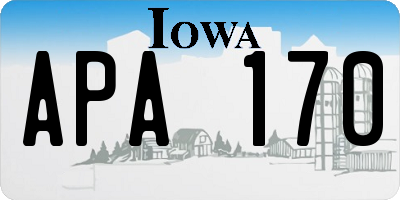 IA license plate APA170