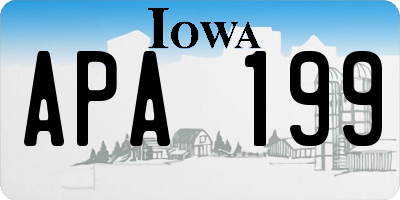 IA license plate APA199