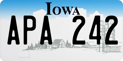 IA license plate APA242