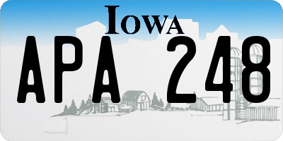 IA license plate APA248